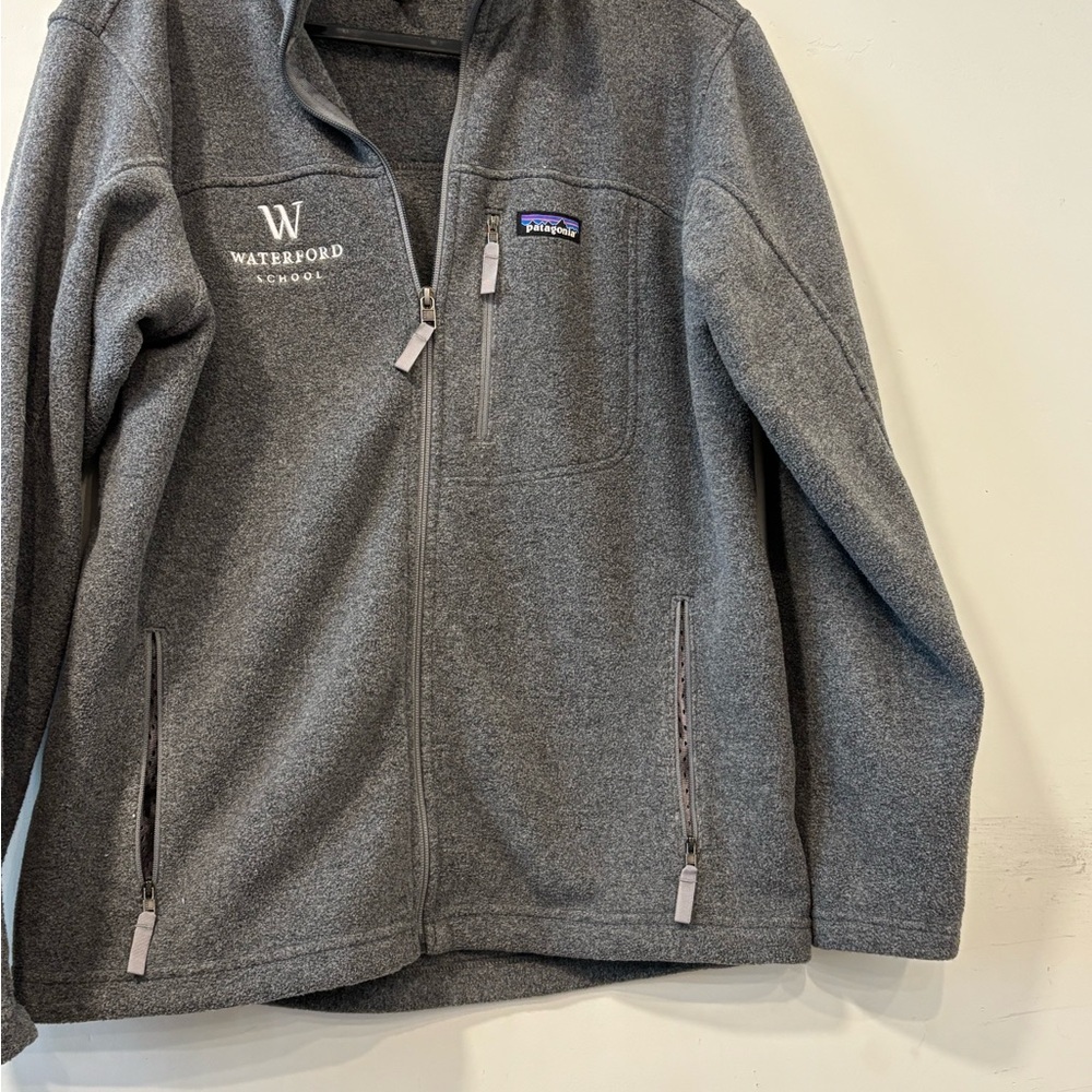 Vintage Patagonia Synchilla Jacket Mens medium Full Zip gray Fleece logo